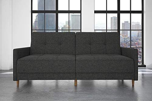 Dhp Andora Coil Futon Sofa Bed Couch With Mid Century With Regard To Debbie Coil Sectional Futon Sofas (Photo 5 of 15)
