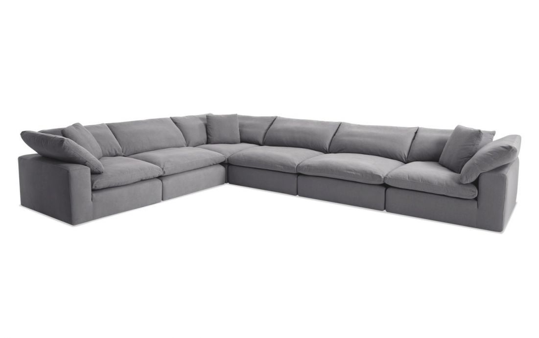 Dream Gray Modular 6 Piece Sectional Pertaining To In Dream Navy 2 Piece Modular Sofas (View 13 of 15)