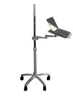 Dvc02 Dlpta Rolling Laptop Pole Station – Adjustable Inside Latest Mobile Tv Stands With Lockable Wheels For Corner (View 1 of 15)
