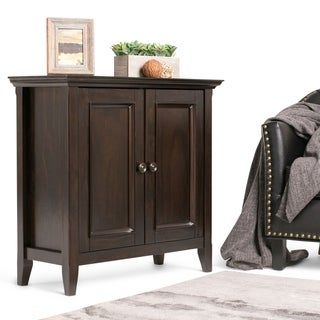 Famous Dark Brown Corner Tv Stands Inside Shop Wyndenhall Freemont Solid Wood 32 Inch Wide Rustic (View 13 of 15)