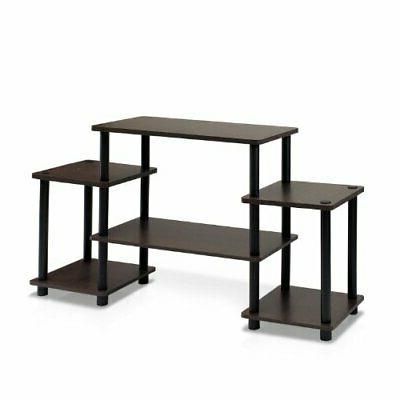 Famous Furinno Turn N Tube No Tool 3 Tier Entertainment Tv Stands Pertaining To Furinno 11257dbr/bk Turn N Tube No Tools Entertainment Tv (Photo 15 of 15)