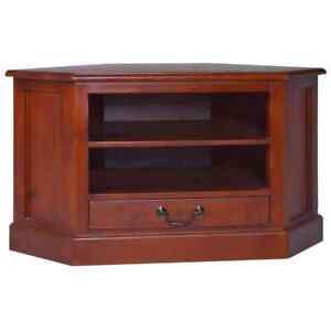 Famous Mahogany Tv Stands With Vidaxl Solid Mahogany Wood Corner Tv Cabinet Classical (View 8 of 15)