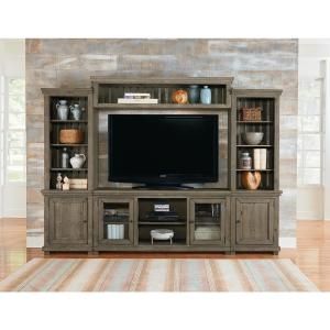 Fashionable Tv Stands With Cable Management For Tvs Up To 55&quot; With Regard To Progressive Furniture Willow Weathered Gray Complete (View 6 of 15)