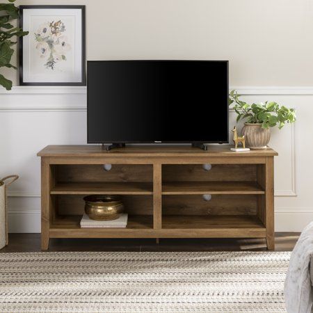 Favorite Glass Shelves Tv Stands For Tvs Up To 60&quot; For Wood Tv Stand For Tvs Up To 60", Multiple Finishes (View 1 of 15)