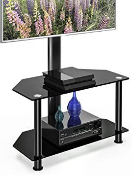 Fitueyes Floor Corner Tv Stand With Mount And Height Inside 2017 Swivel Floor Tv Stands Height Adjustable (View 11 of 15)