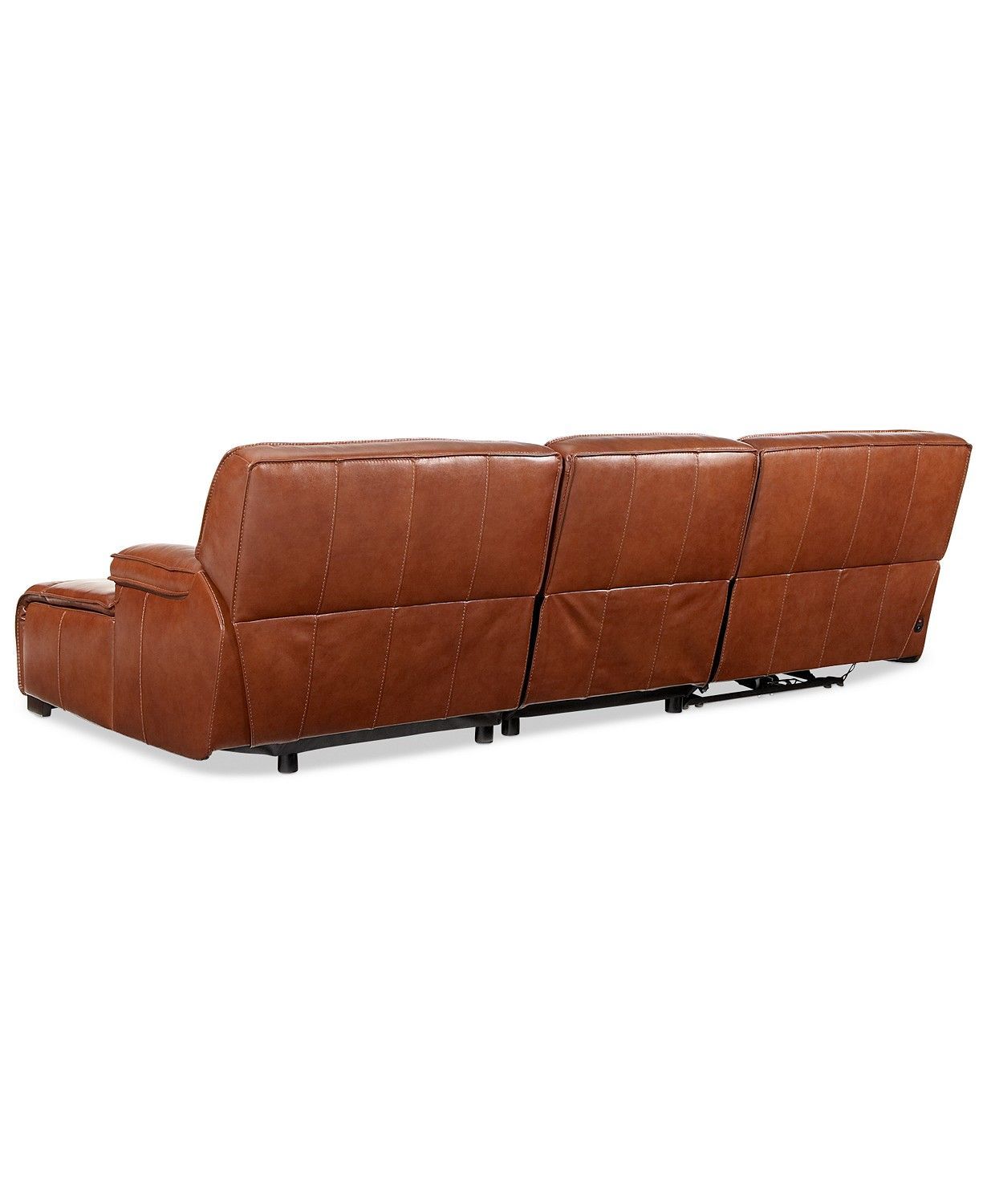 Furniture Beckett 3 Pc Leather Sectional Sofa With Chaise Pertaining To 3Pc Miles Leather Sectional Sofas With Chaise (View 8 of 15)