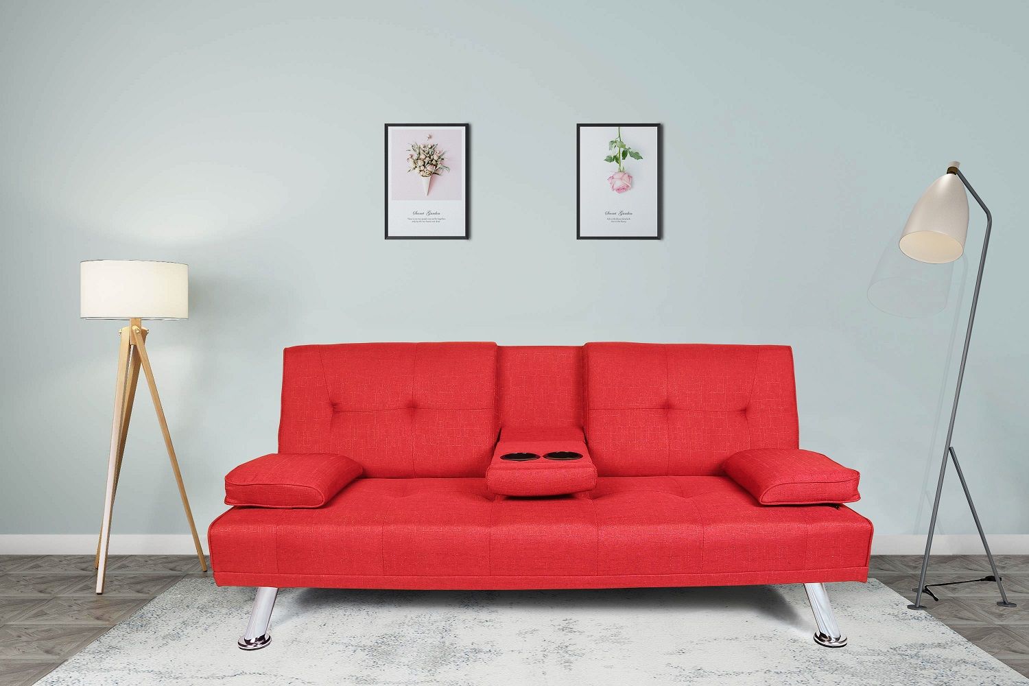 Futon Sofa Bed, Modern Twin Fabric Sofa Sleeper Bed With With Liberty Sectional Futon Sofas With Storage (View 2 of 15)