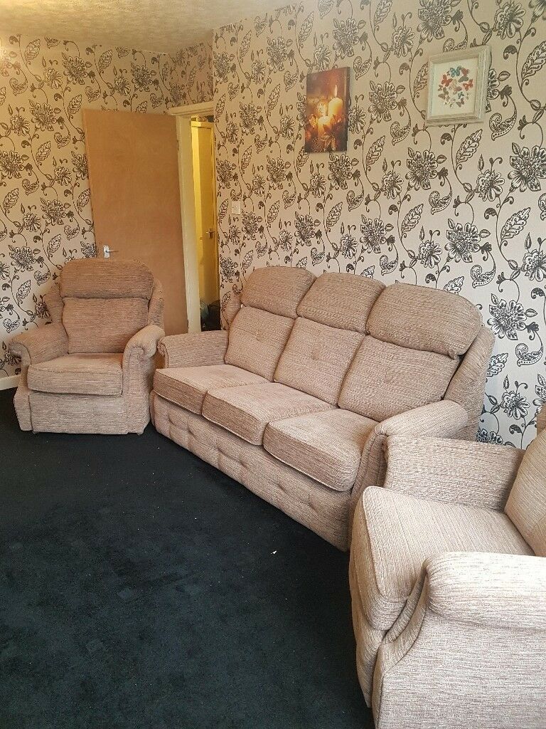 G Plan Wilton 3 Piece Suite Sofa Settee – Used But In An With Wilton Fabric Sectional Sofas (View 15 of 15)