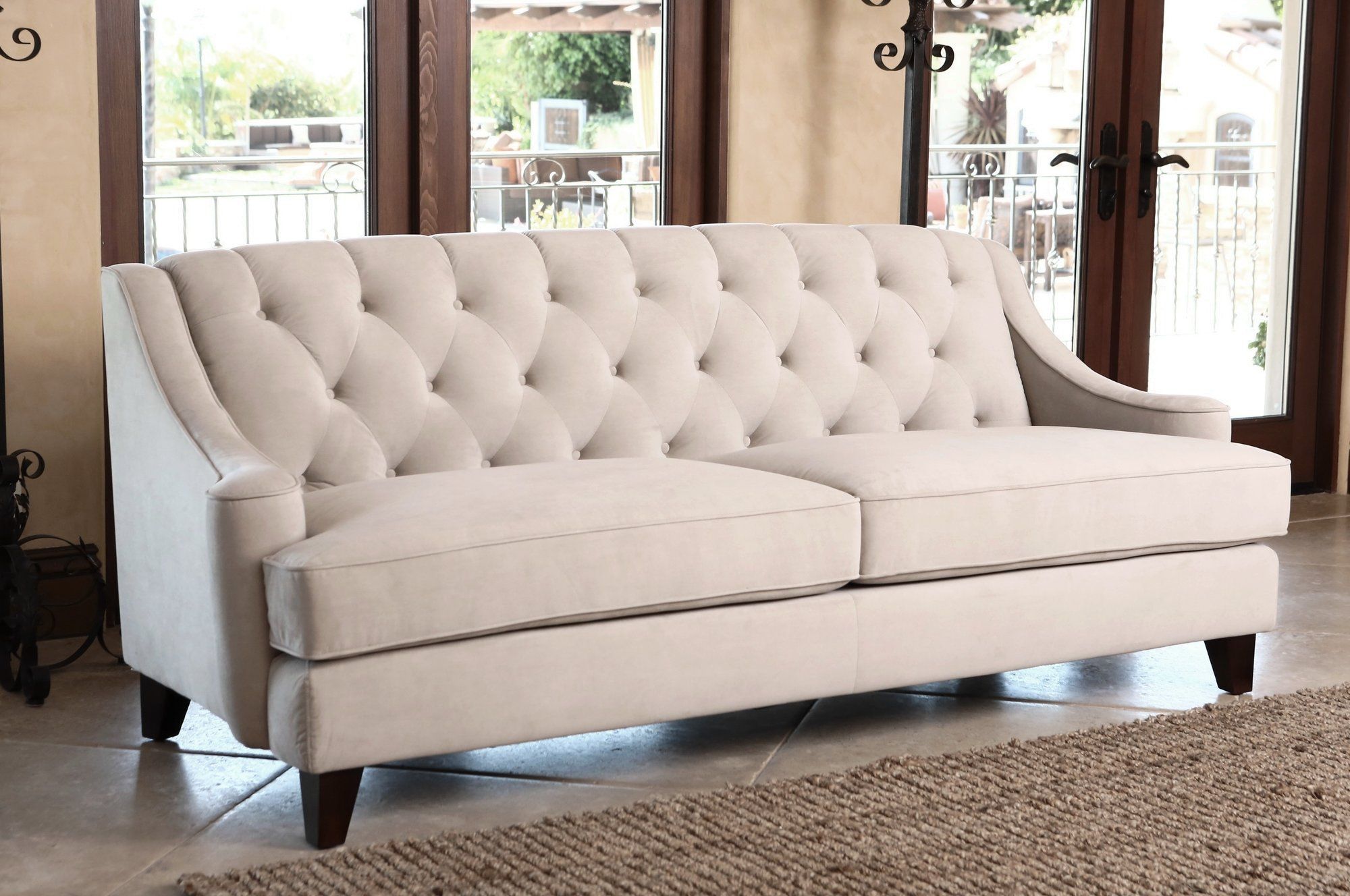 Gillian 84" Sofa | Abbyson Living, Tufted Sofa, Best Sofa For Artisan Beige Sofas (View 4 of 15)