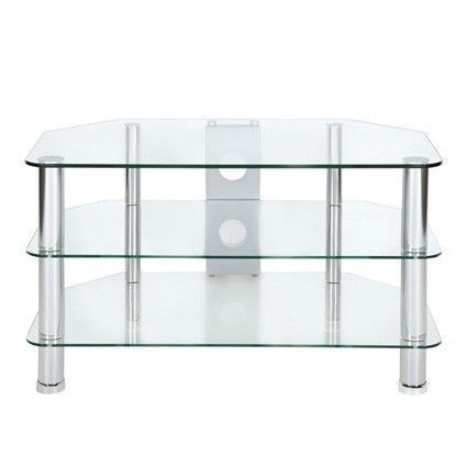 Glass Tv Pertaining To Most Recent Glass Shelves Tv Stands (View 14 of 15)