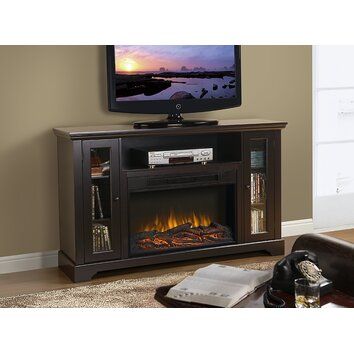 Homestar Kingwood Tv Stand With Electric Fireplace Inside Well Liked Electric Fireplace Tv Stands With Shelf (View 10 of 15)