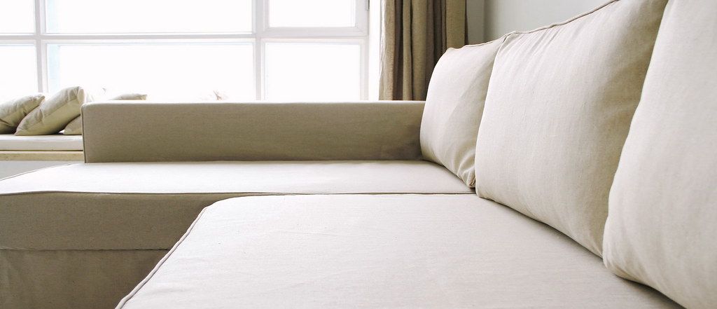 Ikea Manstad Sofa Bed Custom Linen Slipcover – Comfort Wor With Regard To Manstad Sofas (View 15 of 15)