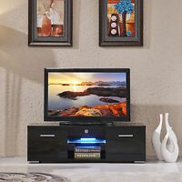 Ikea Tv Stand Besta Burs High Gloss Black Within Most Recently Released Ktaxon Modern High Gloss Tv Stands With Led Drawer And Shelves (View 3 of 15)