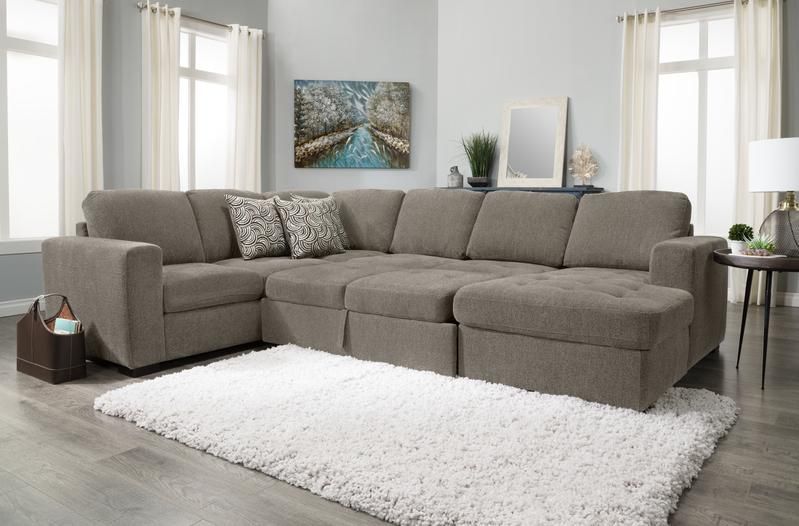 Izzy 3 Piece Chenille Right Facing Sleeper Sectional With Throughout Hugo Chenille Upholstered Storage Sectional Futon Sofas (Photo 1 of 15)