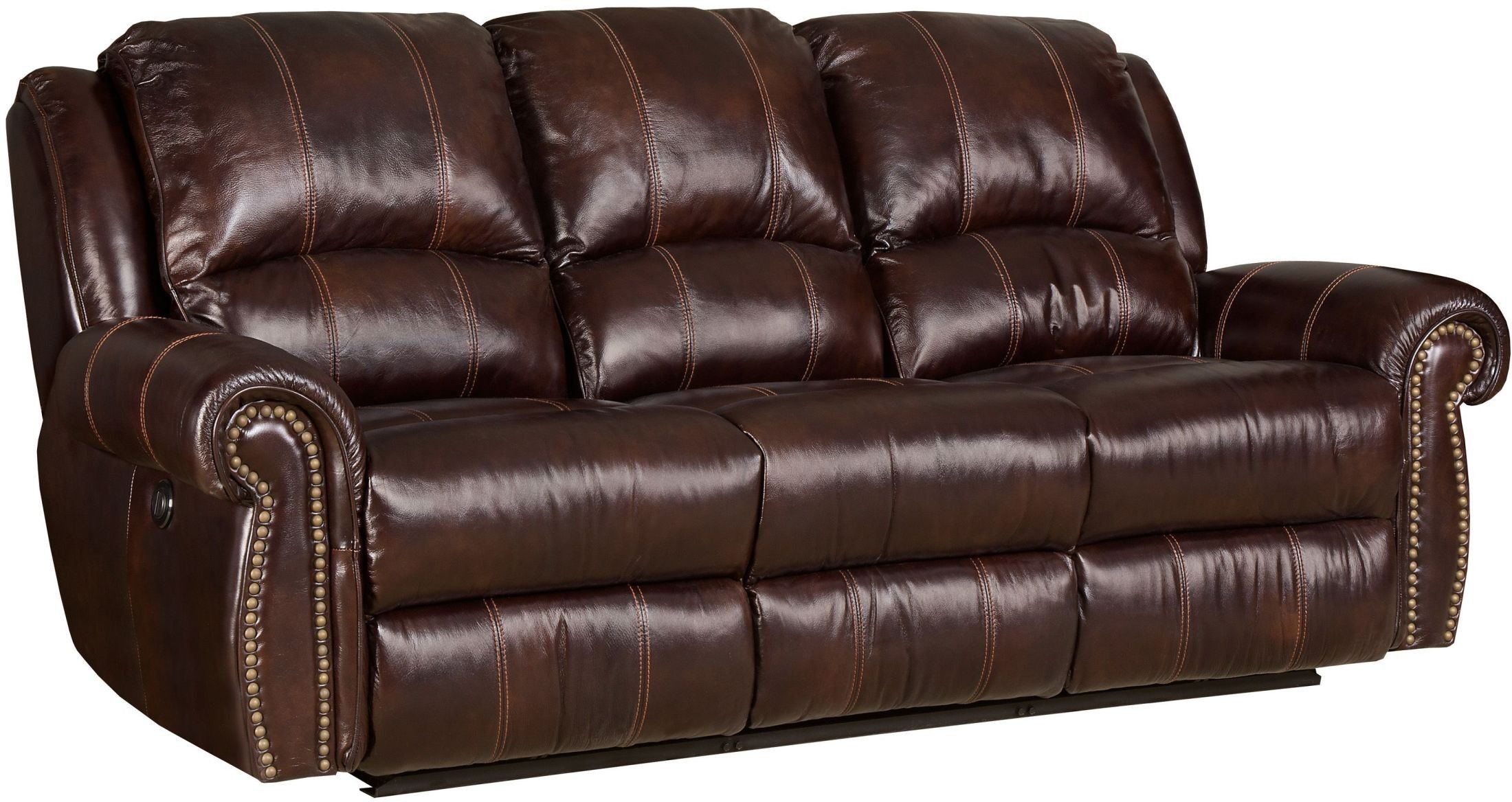 Jackson Brown Power Leather Reclining Sofa From Hooker With Regard To Expedition Brown Power Reclining Sofas (View 5 of 15)