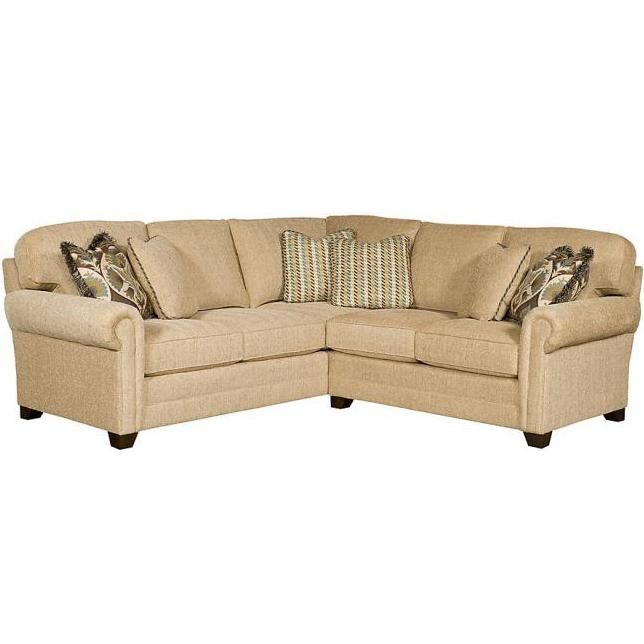 King Hickory Winston Transitional Sectional With Rolled Throughout Winston Sofa Sectional Sofas (View 14 of 15)