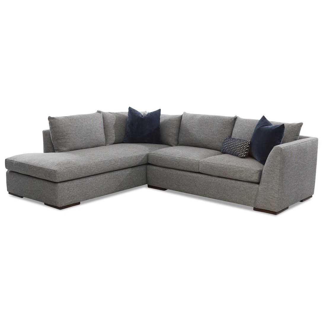 Klaussner Flagler Contemporary 2 Piece Chaise Sofa With Pertaining To 2pc Burland Contemporary Chaise Sectional Sofas (Photo 6 of 15)