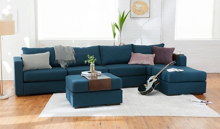 L Sectional Build A Couch With Extra Covers, Washable Pertaining To Dream Navy 3 Piece Modular Sofas (View 1 of 15)