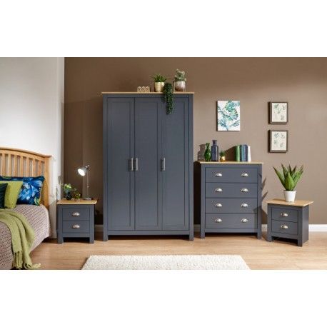 Lancaster 4 Piece Set Slate Blue – Brixton Beds Centre In Well Known Lancaster Corner Tv Stands (View 14 of 15)