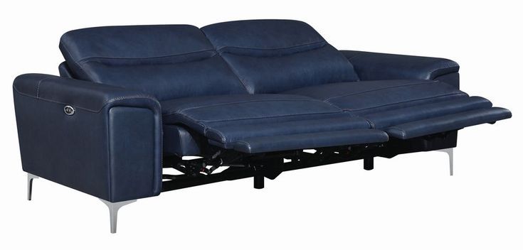 Largo Ink Blue Sofa 603391P Coaster Furniture Recliners In Inside Bloutop Upholstered Sectional Sofas (View 6 of 15)