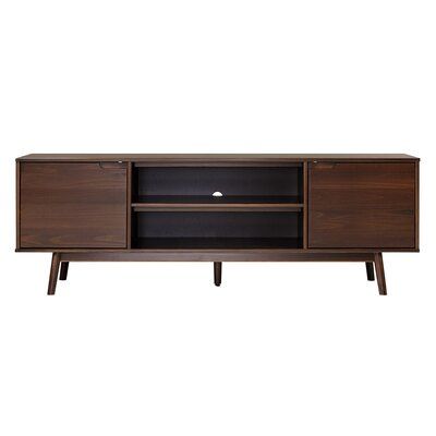 Latest Bustillos Tv Stands For Tvs Up To 85" Within Mercury Row® Griffing Solid Wood Tv Stand For Tvs Up To 85 (Photo 6 of 15)