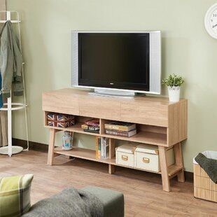 Latest Chrissy Tv Stands For Tvs Up To 75&quot; Throughout # Bridgeman Solid Wood Tv Stand For Tvs Up To 75loon (View 8 of 15)