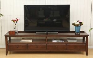 Latest Dillon Oak Extra Wide Tv Stands With Regard To 2.0m Large Wide Dark Oak Tv Unit Stand (Photo 3 of 15)