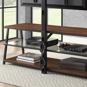 Latest Mainstays Arris 3 In 1 Tv Stands In Canyon Walnut Finish Inside Mainstays Arris 3 In 1 Tv Stand For Televisions Up To  (View 7 of 15)