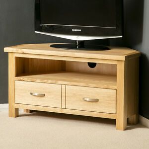 Latest Richmond Tv Unit Stands With Regard To London Oak Corner Tv Stand / Plasma Tv Cabinet / Solid (View 7 of 15)