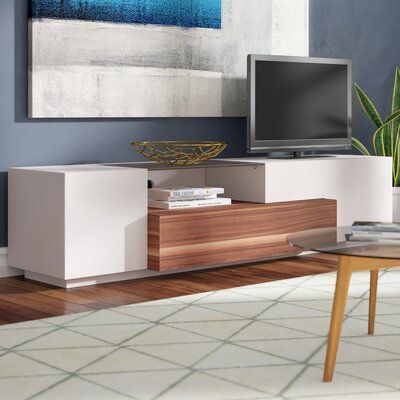 Latitude Run® Kah Tv Stand For Tvs Up To 78" & Reviews Inside Well Known Ansel Tv Stands For Tvs Up To 78&quot; (Photo 4 of 15)