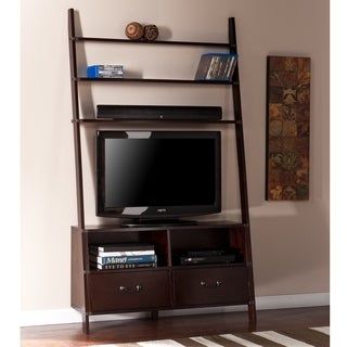 Leaning Ladder Book Shelf Entertainment Center – Overstock With Regard To Best And Newest Tiva White Ladder Tv Stands (View 15 of 15)