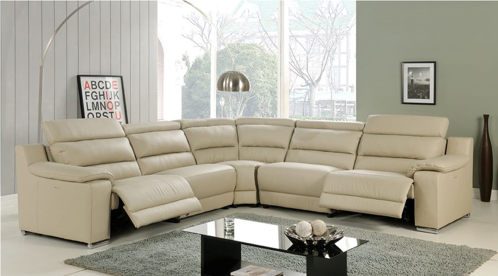 Leather Beige Sectional Sofa : Home Ideas Collection With 4pc Beckett Contemporary Sectional Sofas And Ottoman Sets (Photo 3 of 15)