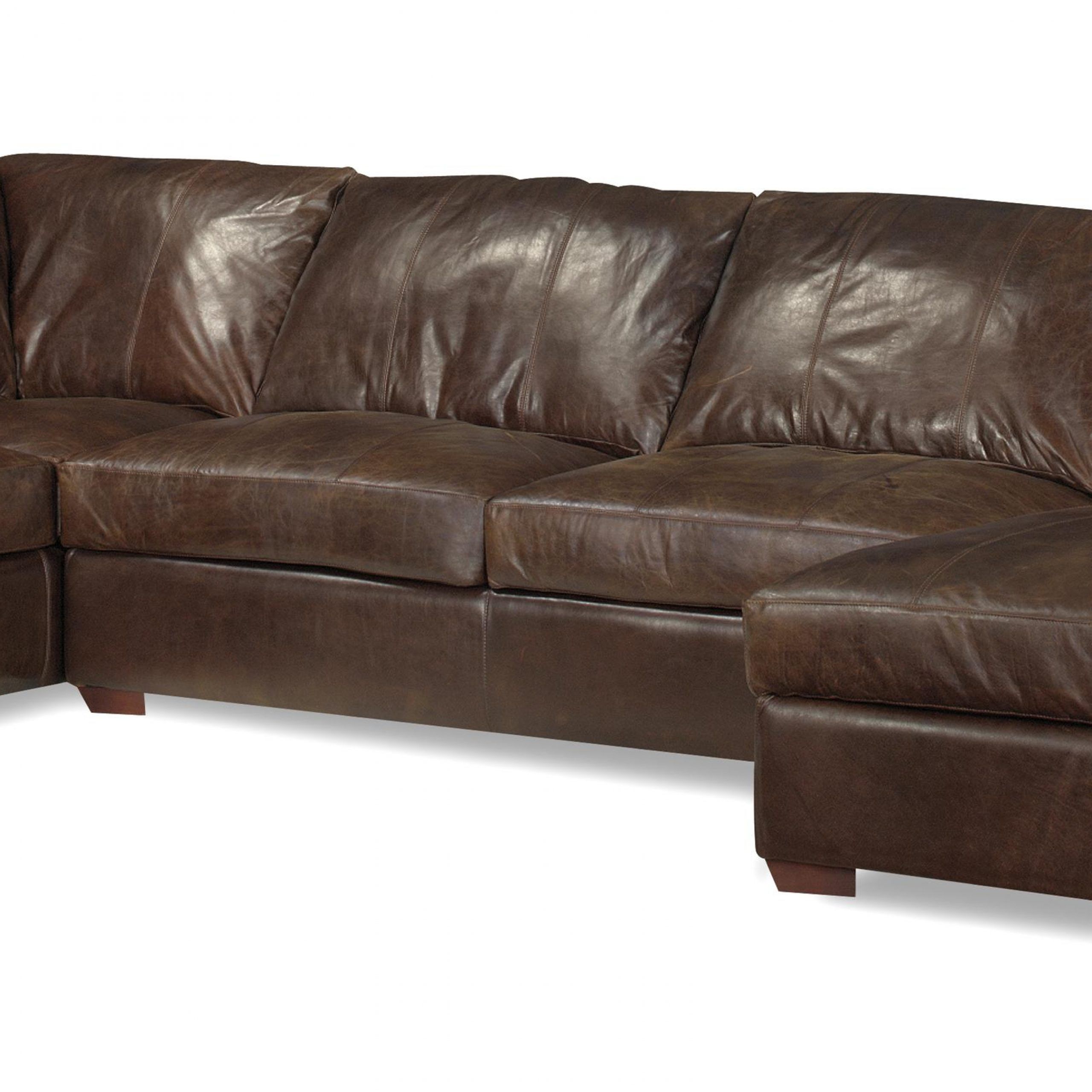 Leather Chaise Sectional Sofa Abbyson Tuscan Top Grain Regarding 3Pc Miles Leather Sectional Sofas With Chaise (View 5 of 15)