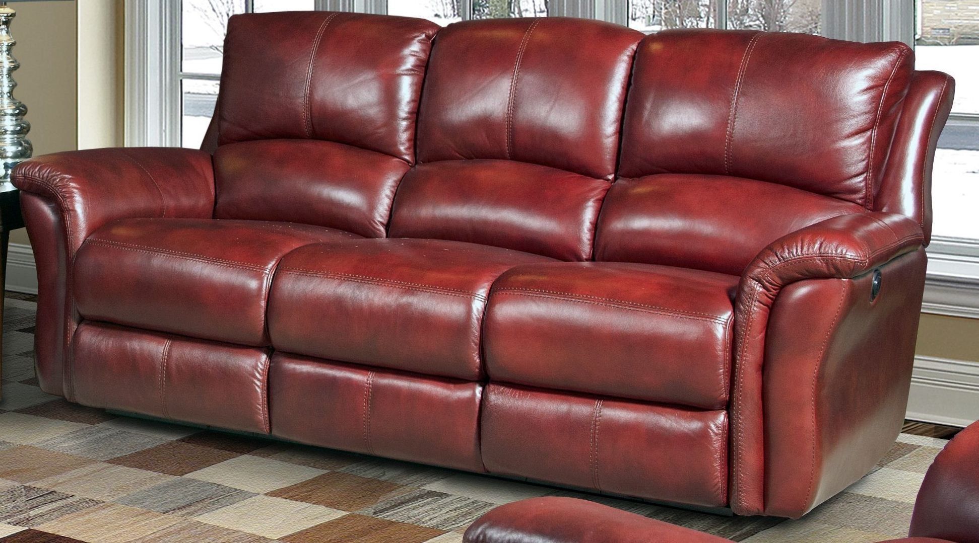 Lewis Lipstick Dual Power Reclining Sofa From Parker In Dual Power Reclining Sofas (View 5 of 15)