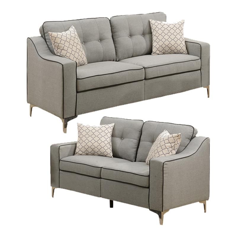 Living Room Sets: Sofa Sets With Couch And Loveseat Intended For 2Pc Maddox Left Arm Facing Sectional Sofas With Cuddler Brown (View 2 of 15)