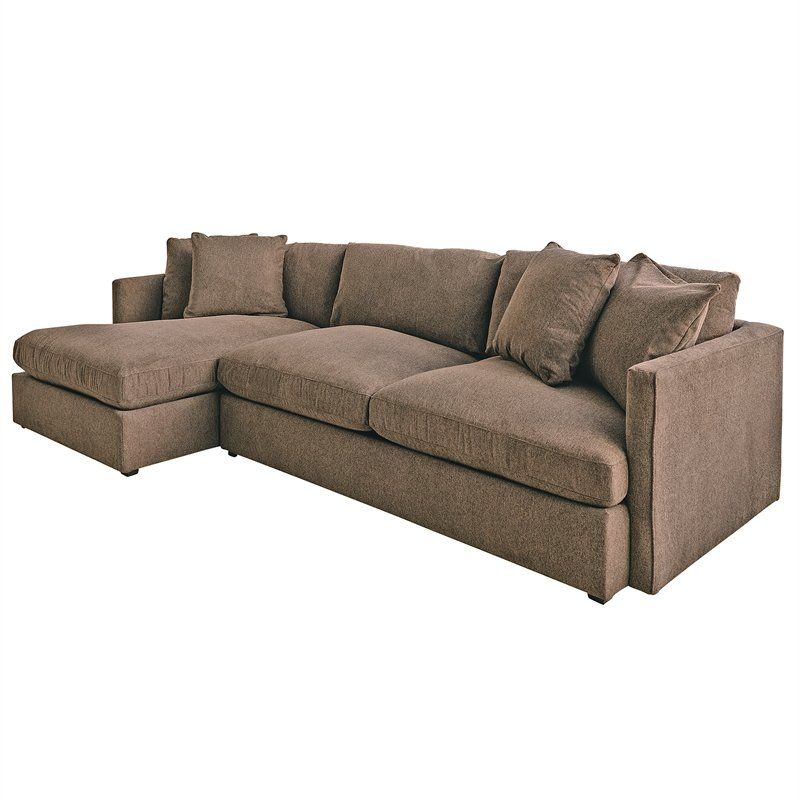 Living Room Sets: Sofa Sets With Couch And Loveseat With 2Pc Maddox Right Arm Facing Sectional Sofas With Cuddler Brown (View 5 of 15)