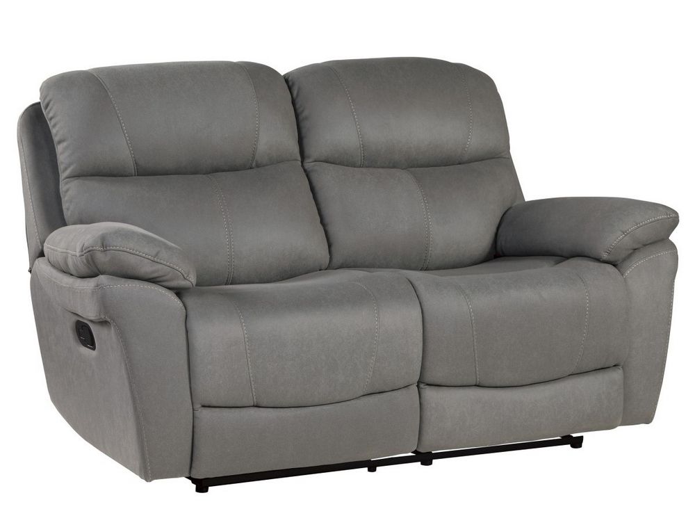 Longvale 2 Pc Gray Microfiber Manual Recliner Sofa Set For Manual Reclining Sofas (View 12 of 15)