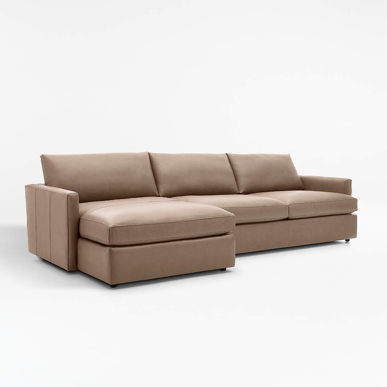 Lounge Ii Left Arm Chaise Sectional Sofa + Reviews | Crate Inside 2Pc Maddox Right Arm Facing Sectional Sofas With Chaise Brown (View 8 of 15)