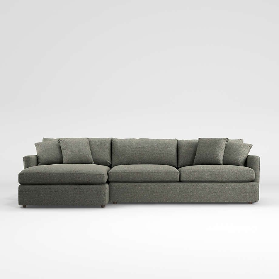Lounge Ii Steel Grey Sectional Sofa + Reviews | Crate And Pertaining To Setoril Modern Sectional Sofa Swith Chaise Woven Linen (View 6 of 15)