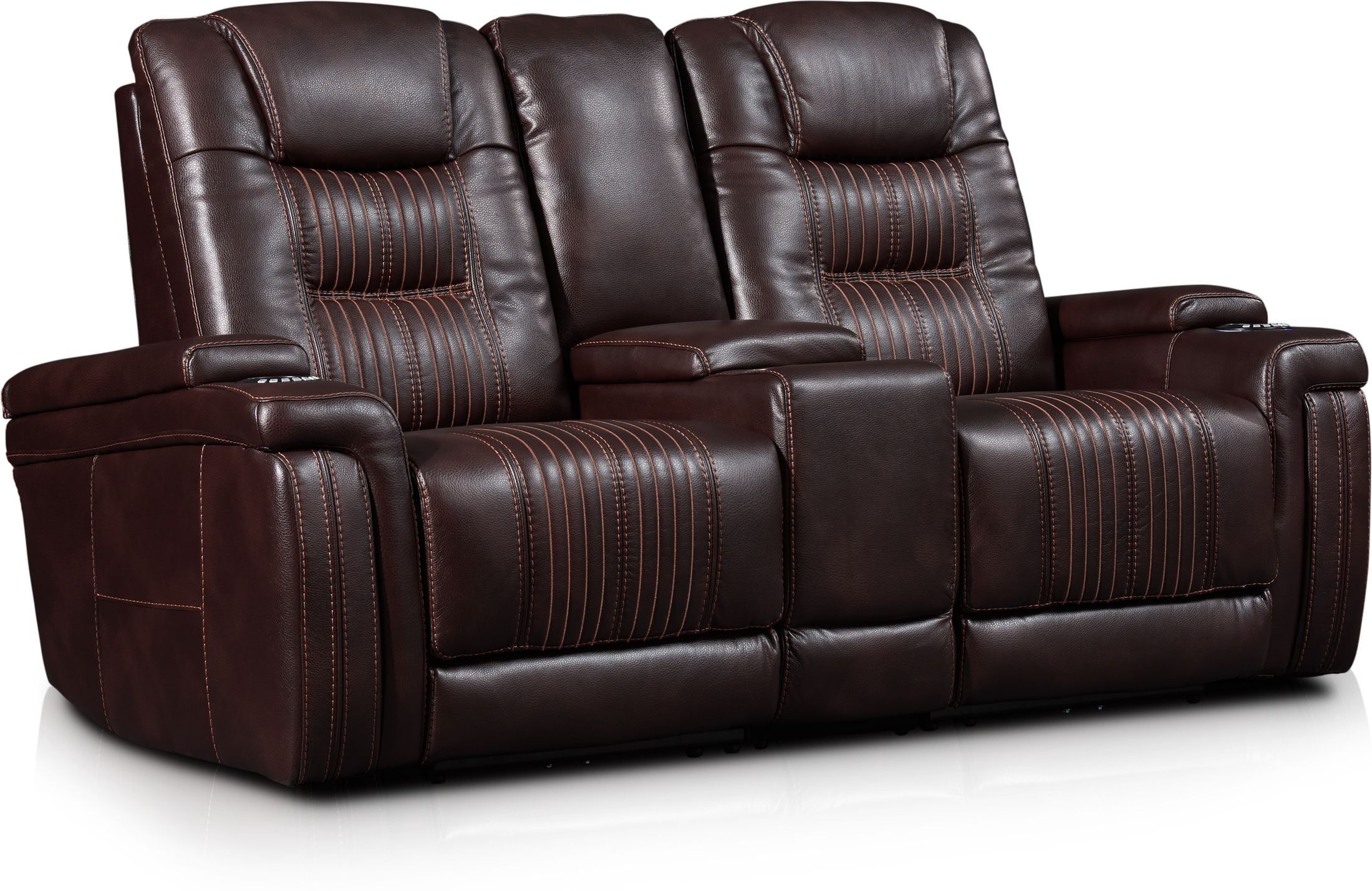 Magnus 3 Piece Triple Power Reclining Sofa With Console Intended For Charleston Triple Power Reclining Sofas (View 9 of 15)