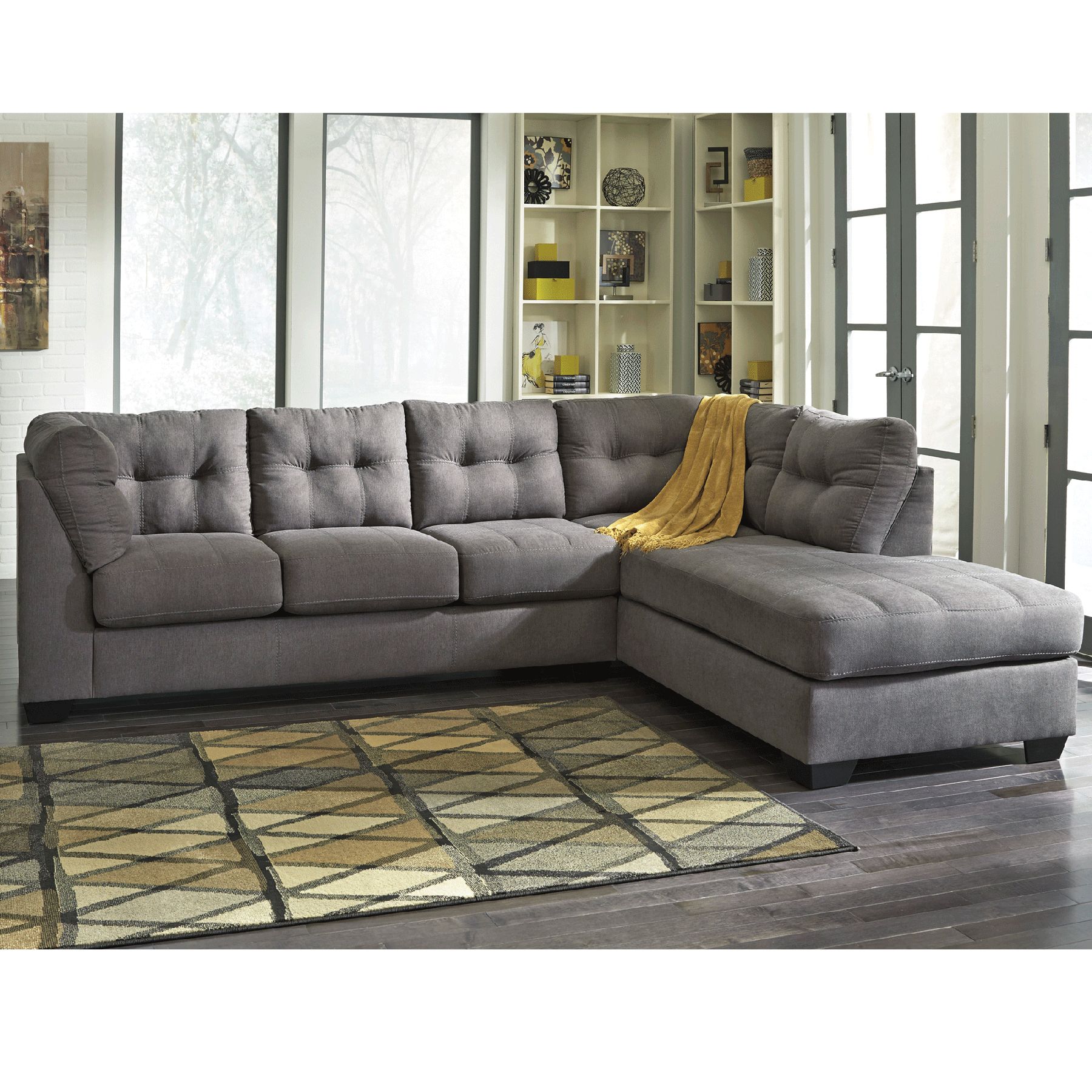 Maier Charcoal 2 Piece Sectional – Bernie & Phyl'S With Regard To 2Pc Burland Contemporary Sectional Sofas Charcoal (View 2 of 15)