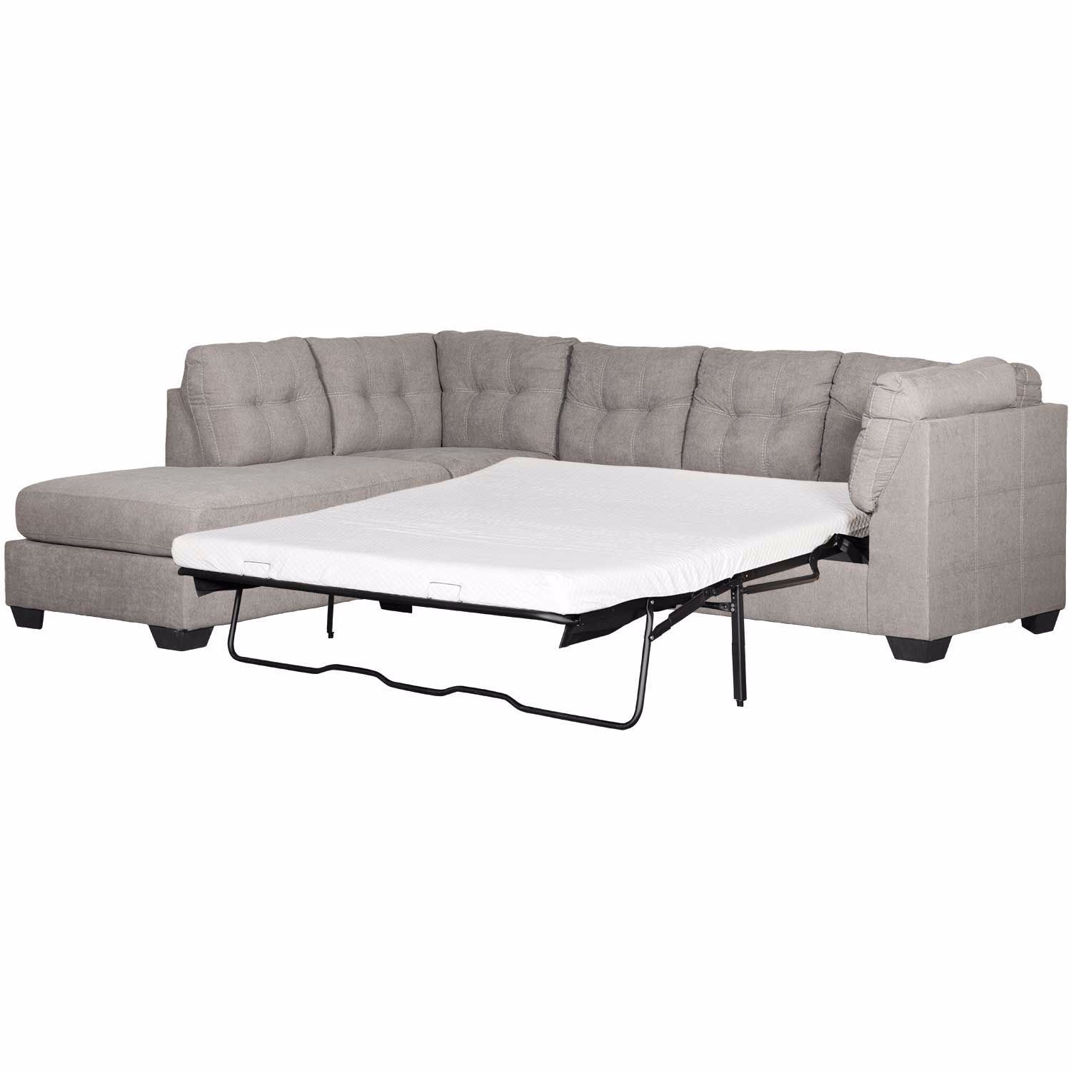 Maier Charcoal 2 Piece Sleeper Sectional With Laf Chaise For Aspen 2 Piece Sleeper Sectionals With Laf Chaise (View 9 of 15)