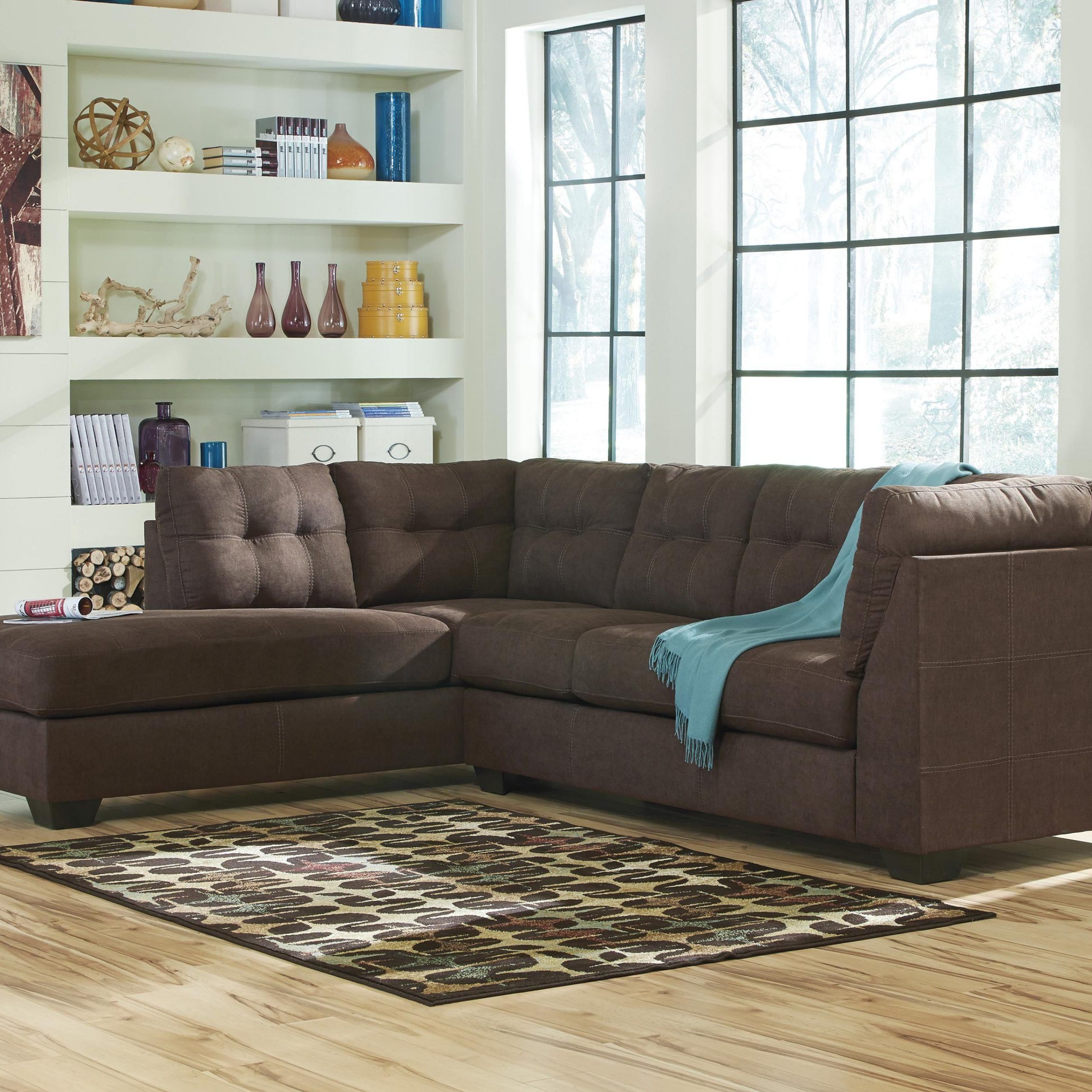 Maier – Walnut 2 Piece Sectional With Left Chaise Pertaining To 2Pc Maddox Right Arm Facing Sectional Sofas With Chaise Brown (View 2 of 15)