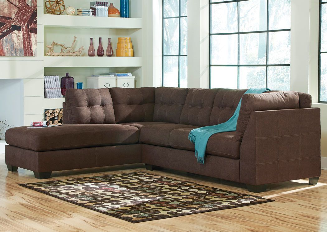 Maier Walnut Left Arm Facing Chaise End Sectional Intended For 2Pc Maddox Left Arm Facing Sectional Sofas With Chaise Brown (View 4 of 15)