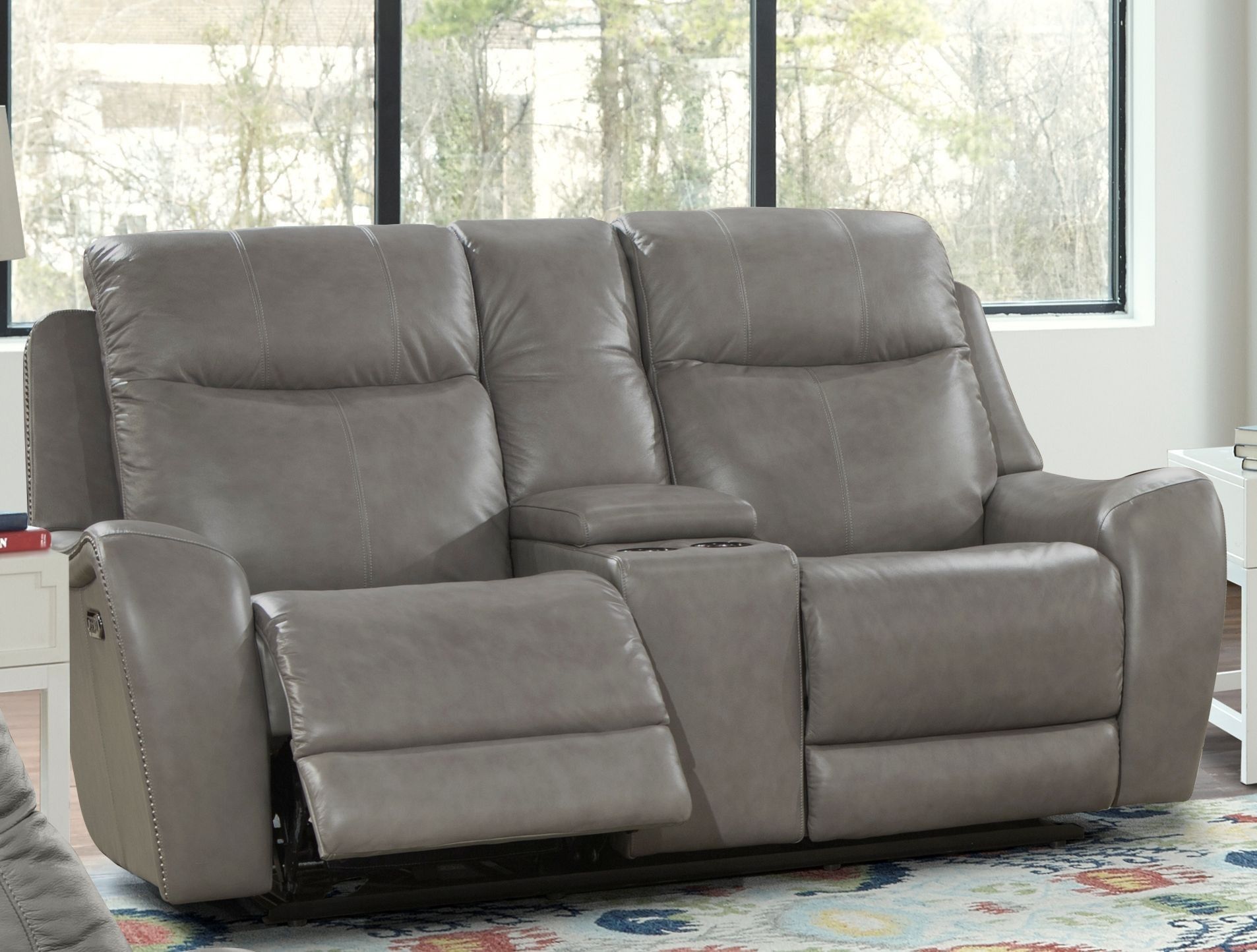 Mammoth Grey Dual Power Reclining Loveseat From Parker In Dual Power Reclining Sofas (View 1 of 15)