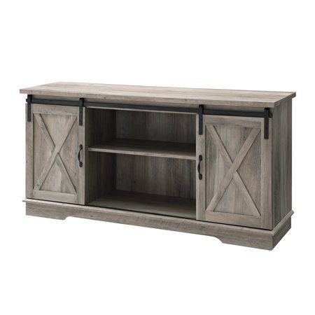 Manor Park Barn Door Tv Stand For Tvs Up To 65", Stone Pertaining To Trendy Stamford Tv Stands For Tvs Up To 65" (View 9 of 15)
