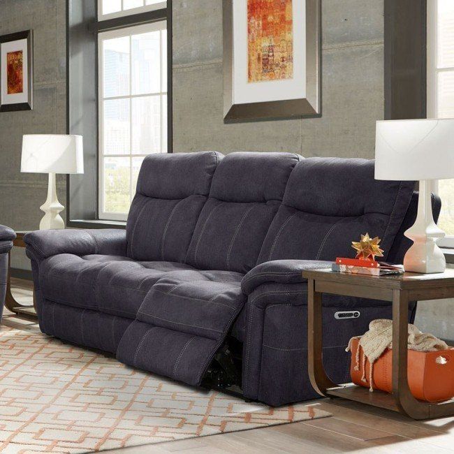 Mason Power Reclining Sofa W/ Power Headrests (Charcoal Intended For Raven Power Reclining Sofas (View 2 of 15)