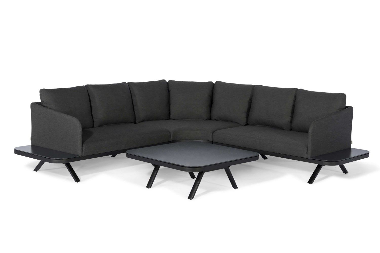 Maze Rattan – Cove Corner Sofa Group – Charcoal – Ls Living With Regard To Katie Charcoal Sofas (View 8 of 15)