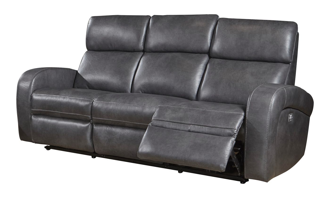 Mercury Fossil Transitional Power Dual Reclining Leather Regarding Dual Power Reclining Sofas (View 6 of 15)