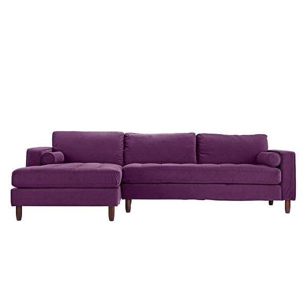 Featured Photo of  Best 15+ of Somerset Velvet Mid-century Modern Right Sectional Sofas